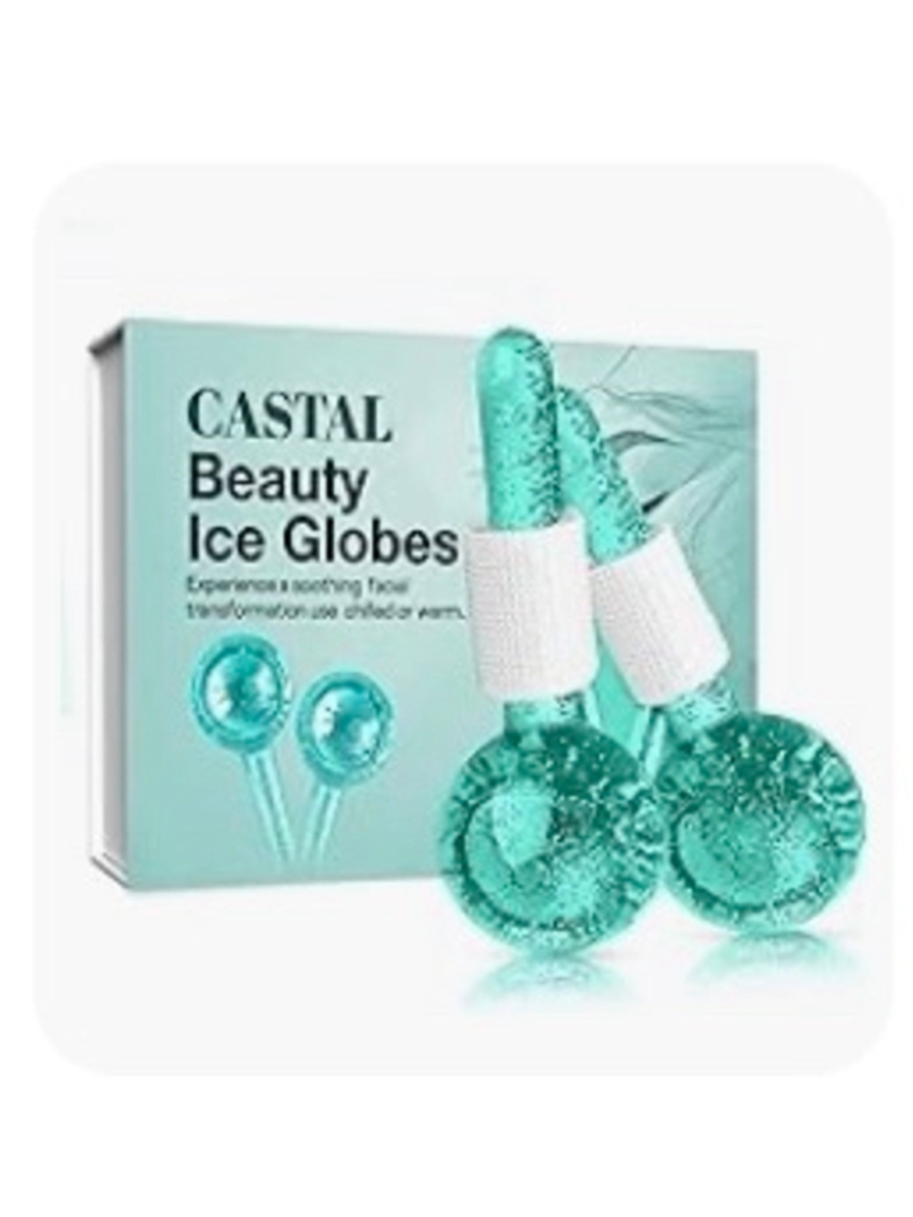 Castal Blue Green Teal Ice Globes Skincare Tool